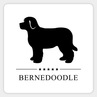 Bernedoodle Black Silhouette Magnet